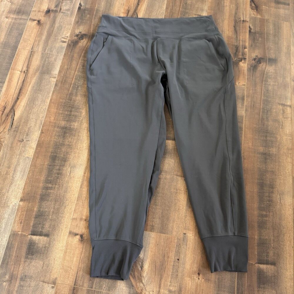 Athleta Venice High Rise Jogger Pants Gray Pull On Athleisure Comfort Womens XL